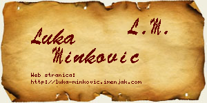 Luka Minković vizit kartica